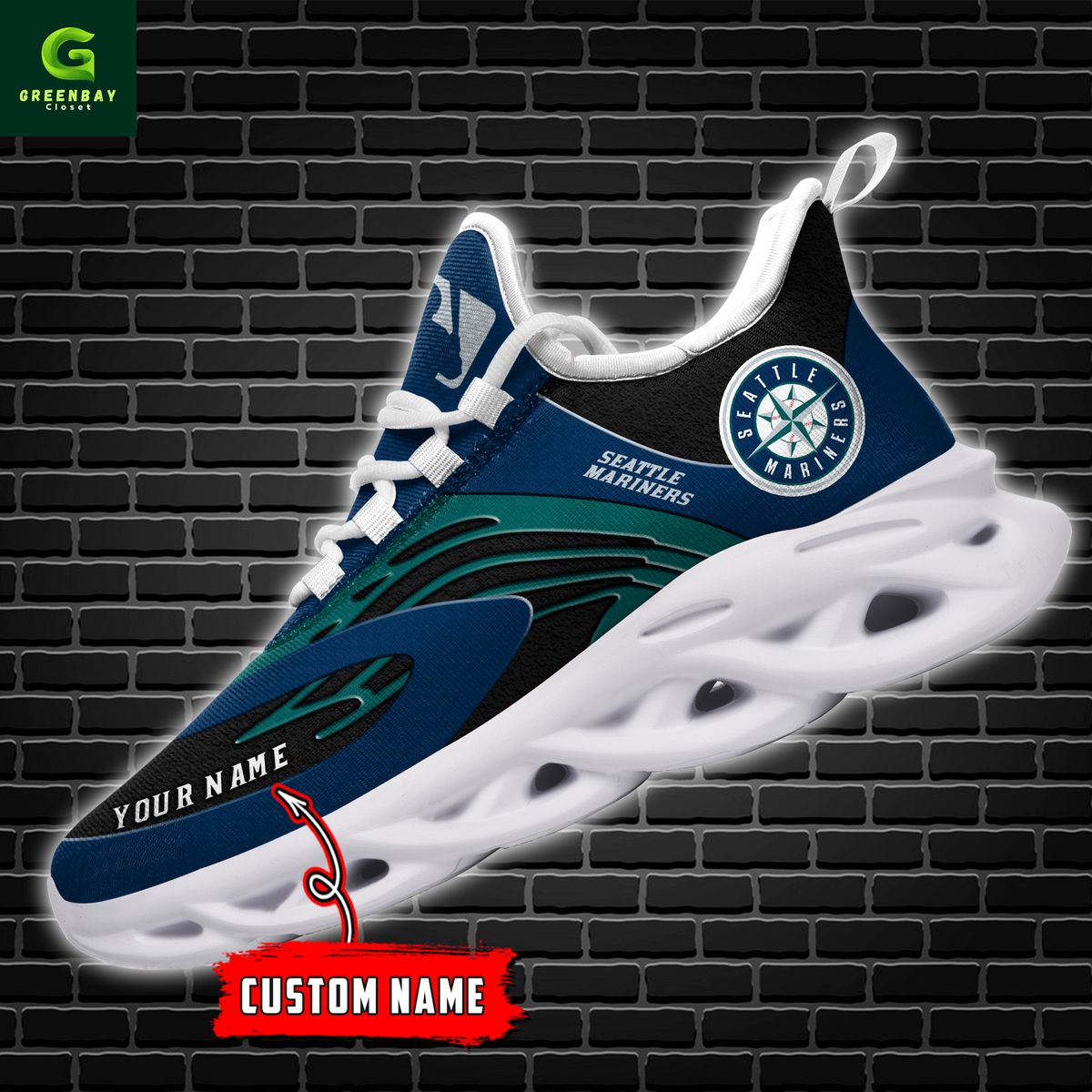 Ideafootwear Seattle Mariners Max Soul Shoes Sneakers For Men And Women