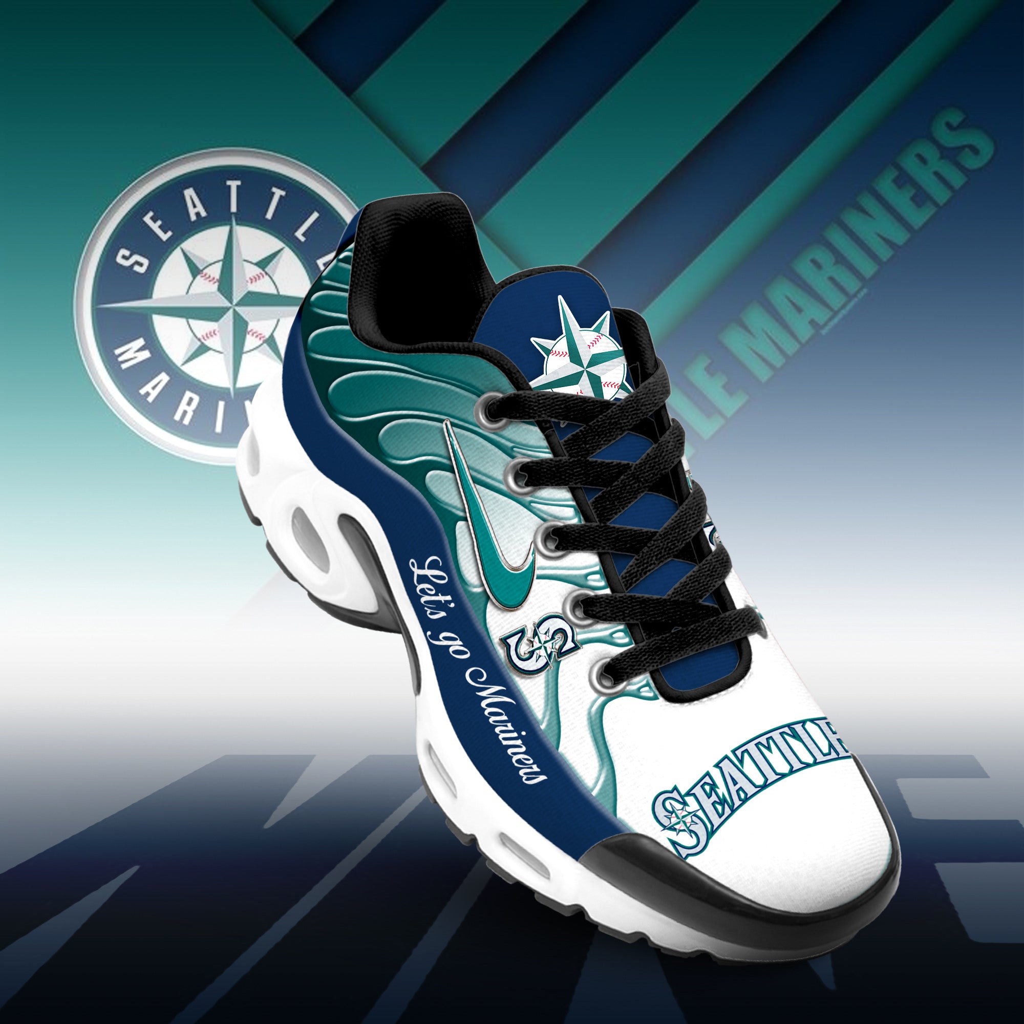 Ideafootwear Seattle Mariners TN Shoes Sneakers For Men And Women