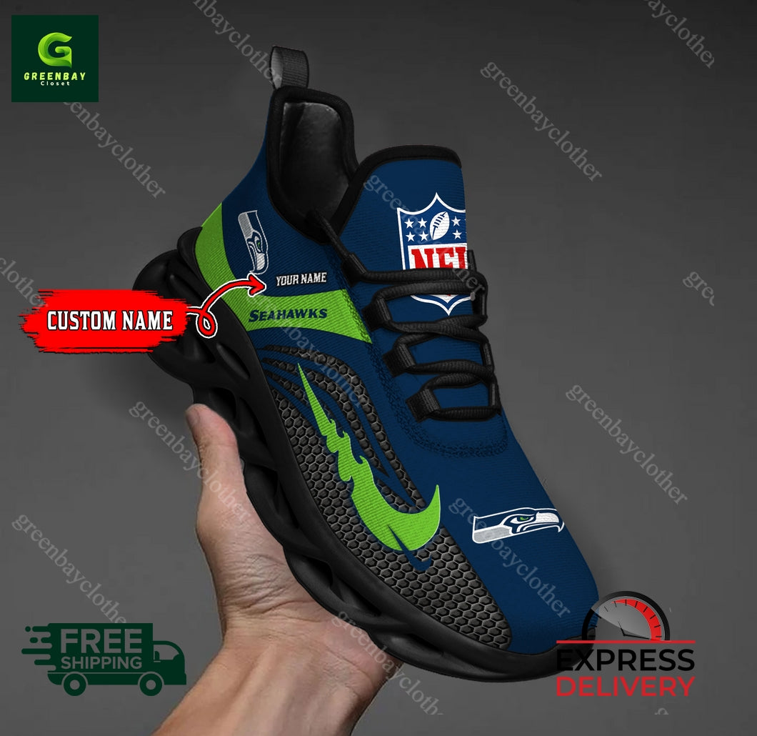 Ideafootwear Seattle Seahawks Max Soul Shoes Sneakers For Men And Women