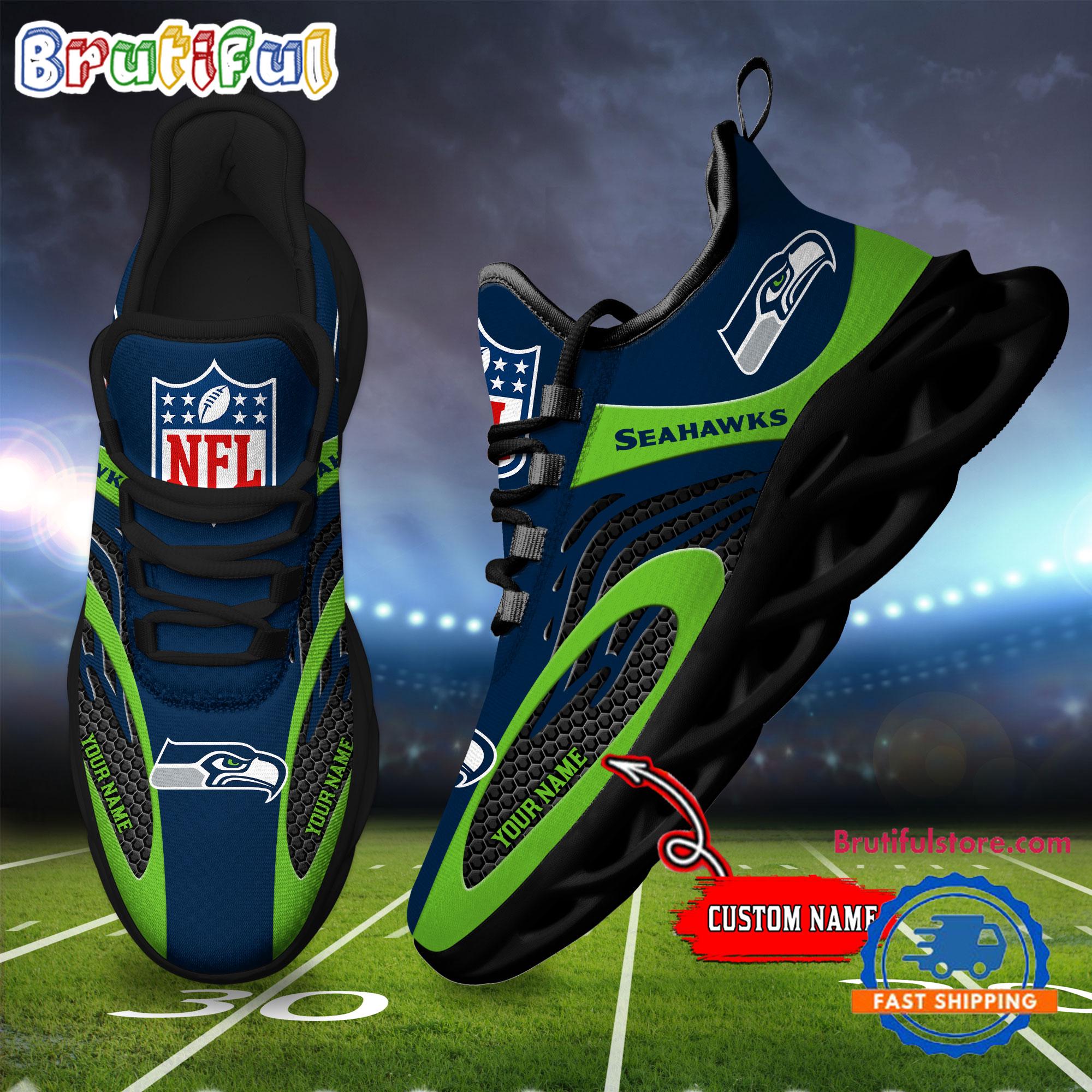 Ideafootwear Seattle Seahawks Max Soul Shoes Sneakers For Men And Women