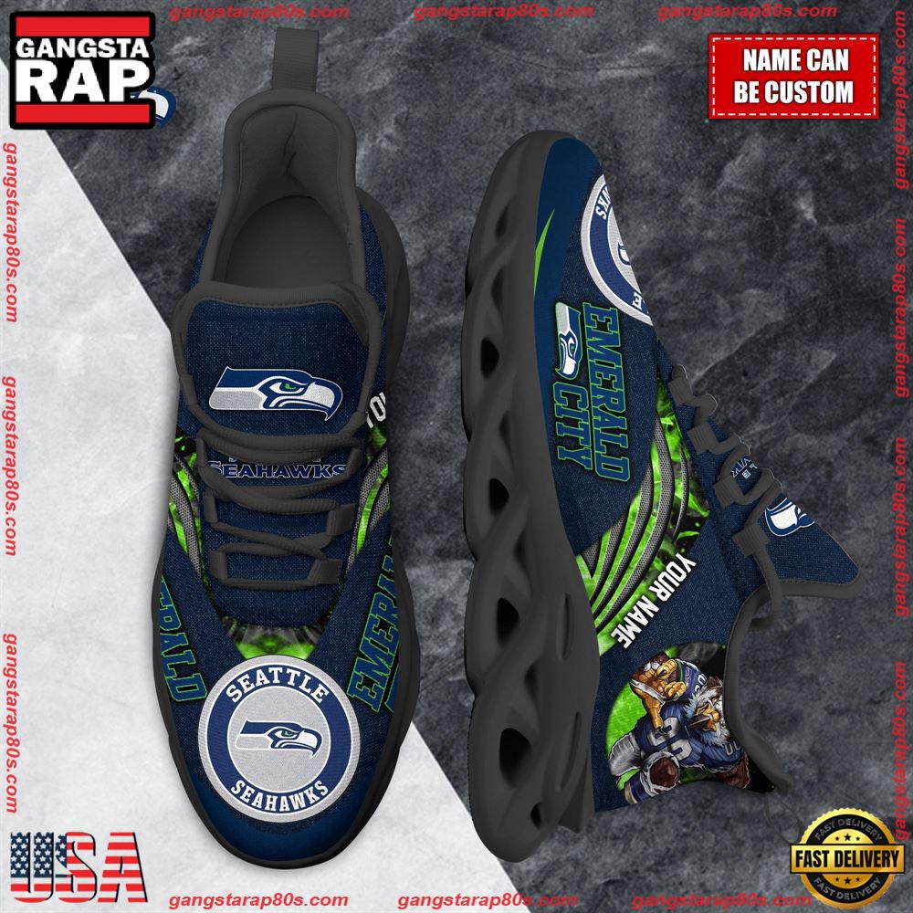 Ideafootwear Seattle Seahawks Max Soul Shoes Sneakers For Men And Women