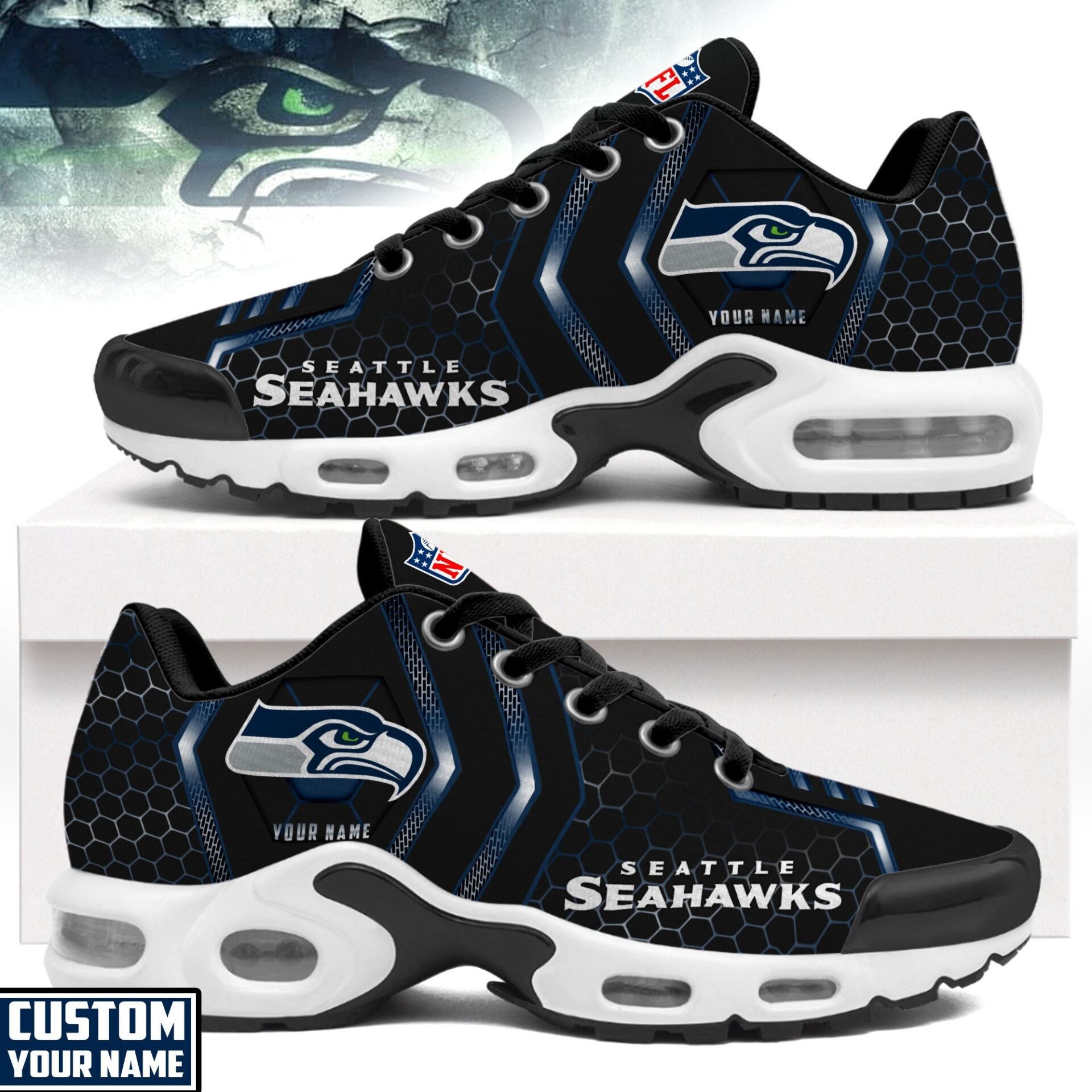 Ideafootwear Seattle Seahawks TN Shoes Sneakers For Men And Women