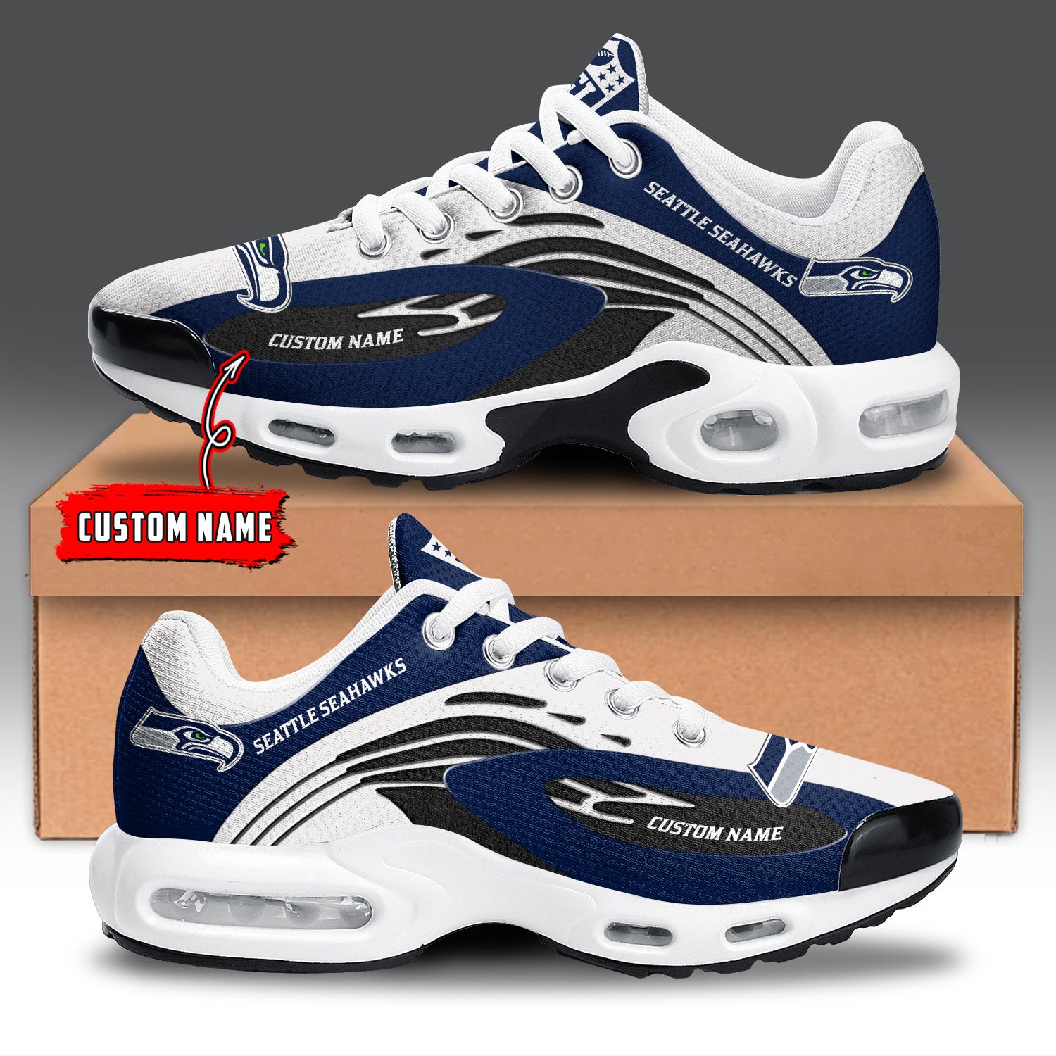 Ideafootwear Seattle Seahawks TN Shoes Sneakers For Men And Women