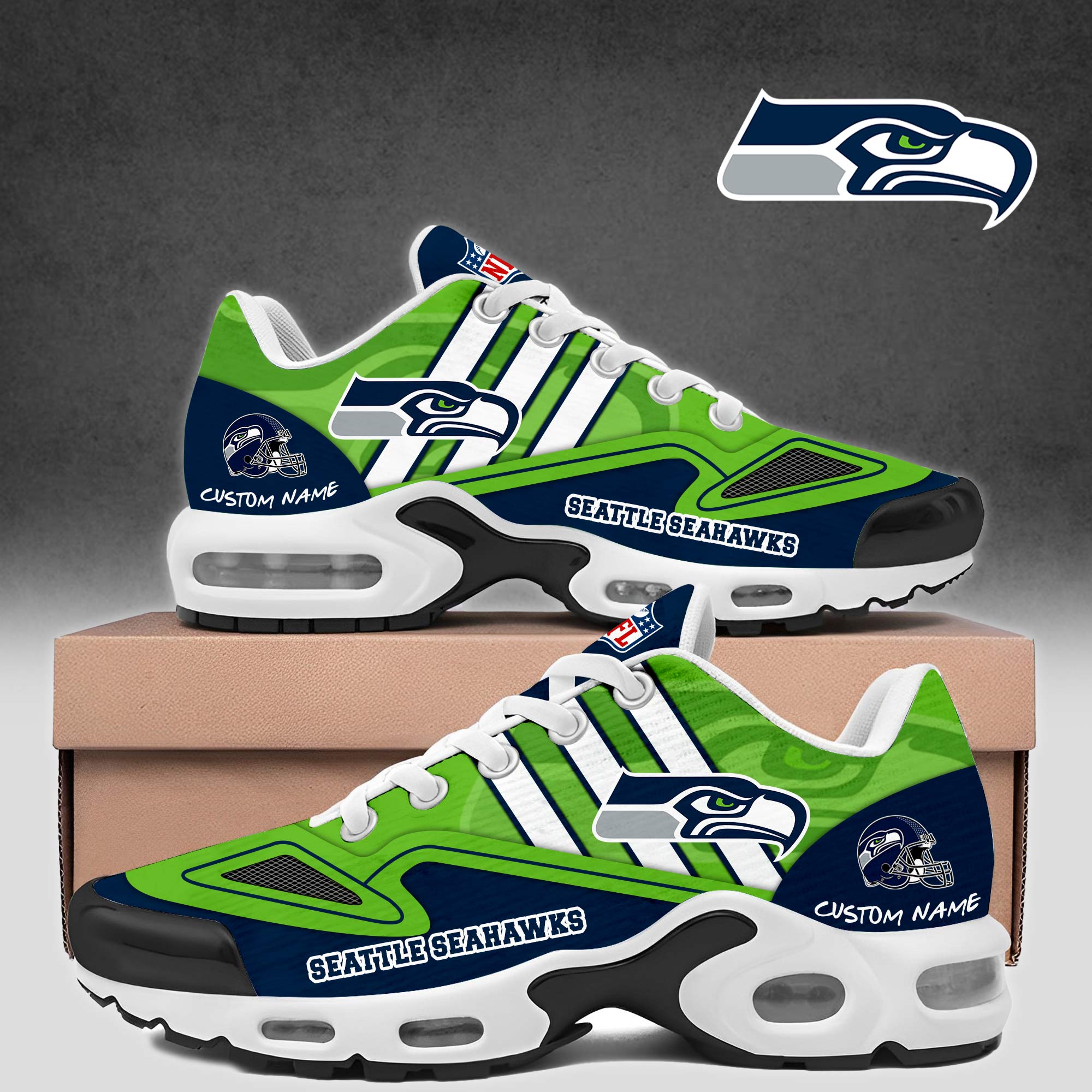 Ideafootwear Seattle Seahawks TN Shoes Sneakers For Men And Women