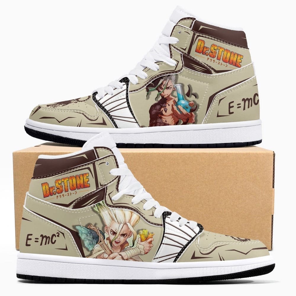 Ideafootwear Senku Ishigami AJ1 High Sneakers Shoes For Men And Women