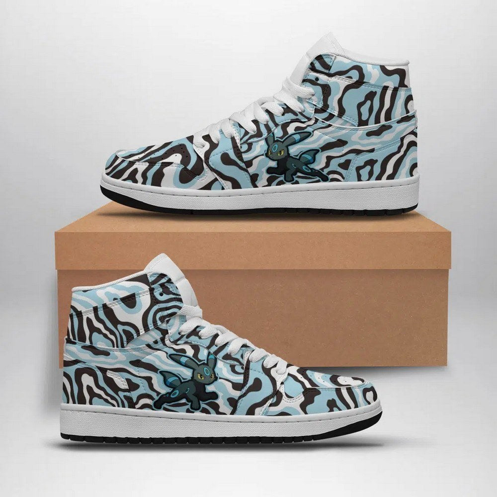 Ideafootwear Shiny Umbreon Trippy Pokemon AJ1 High Sneakers Shoes For Men And Women
