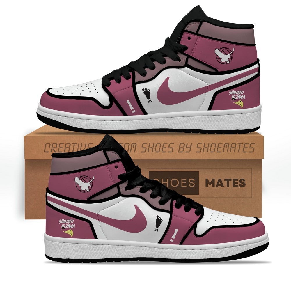 Ideafootwear Shiratorizawa Haikyuu AJ1 High Sneakers Shoes For Men And Women