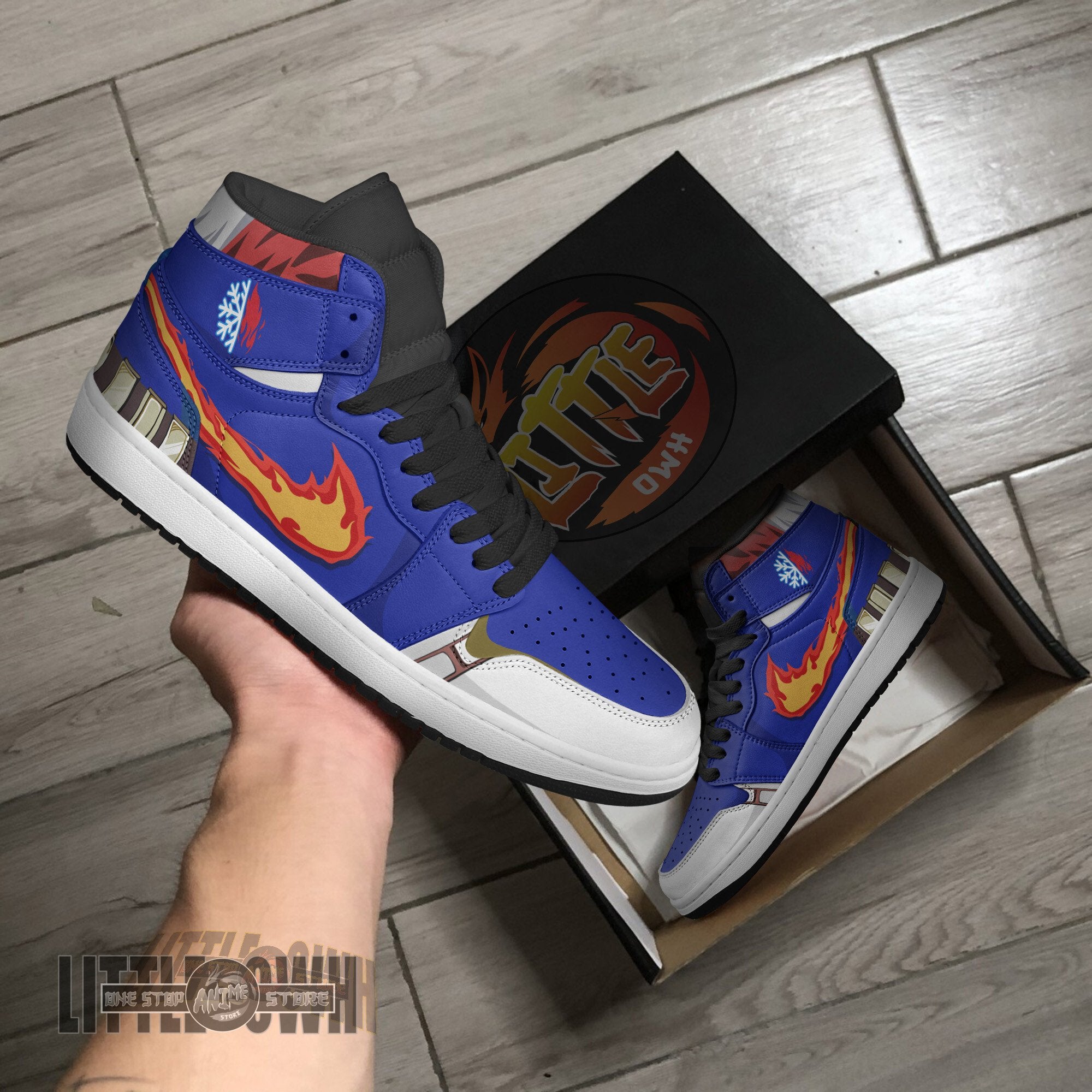 Ideafootwear Shoto Todoroki AJ1 High Sneakers Shoes For Men And Women