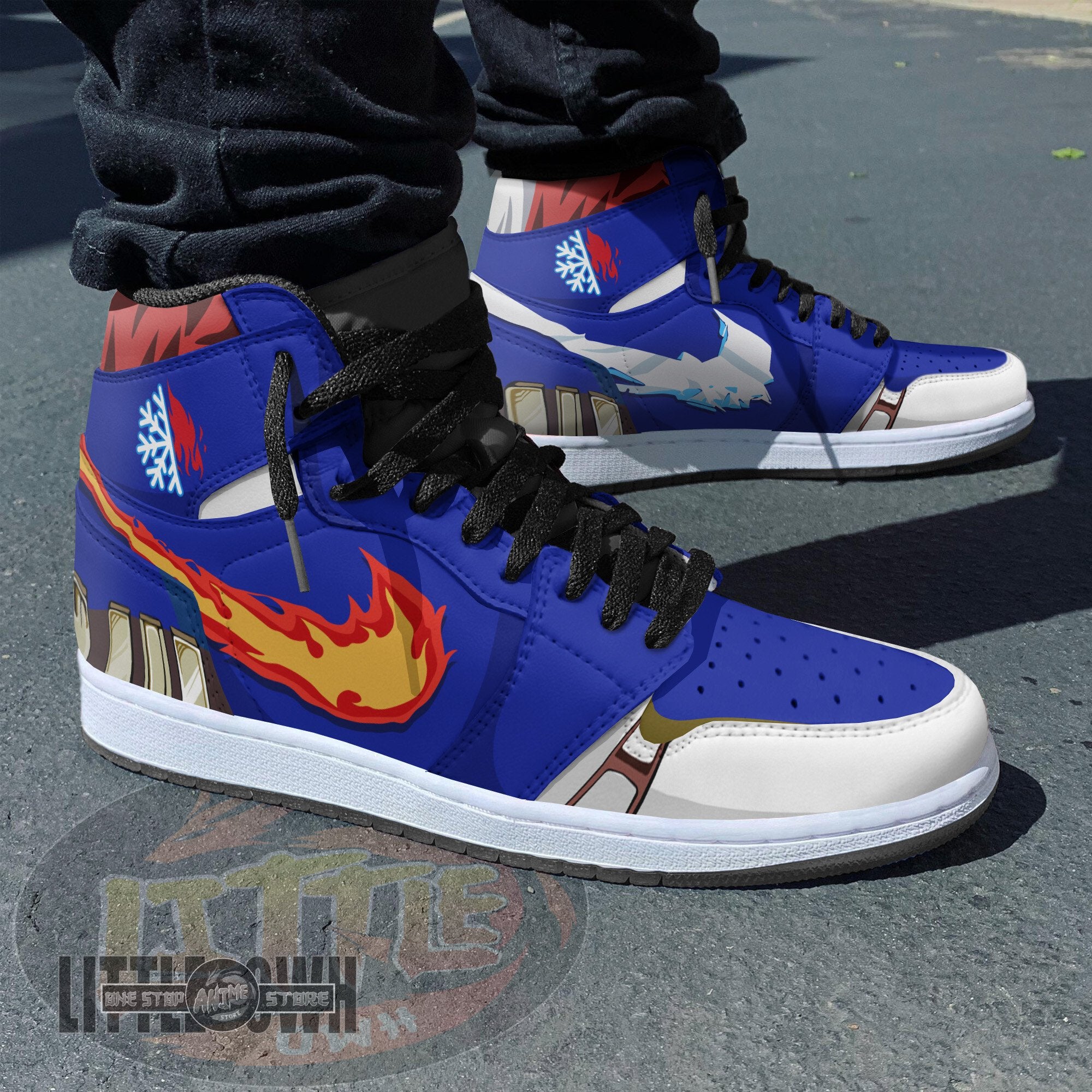 Ideafootwear Shoto Todoroki AJ1 High Sneakers Shoes For Men And Women