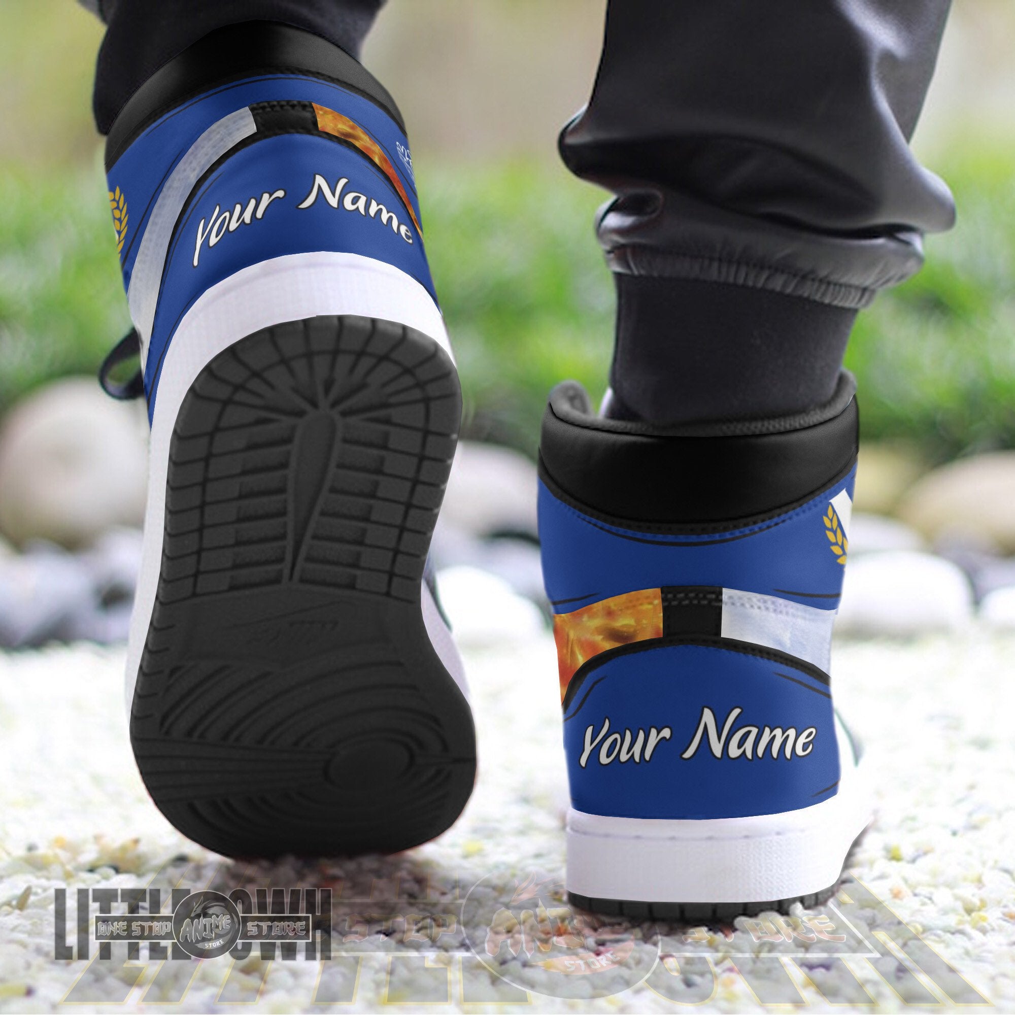 Ideafootwear Shoto Todoroki AJ1 High Sneakers Shoes For Men And Women