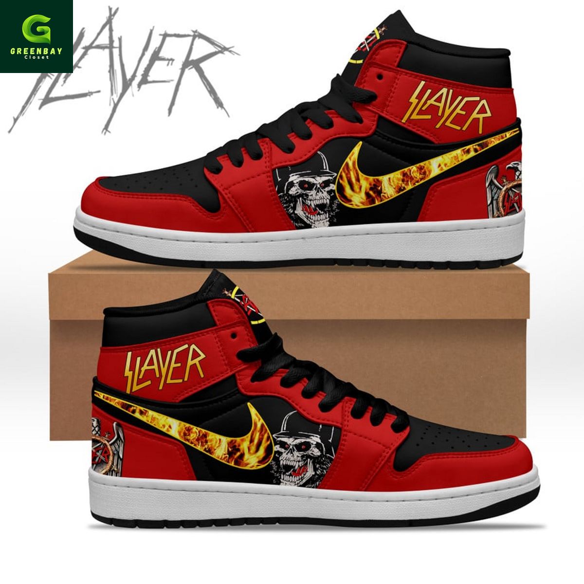 Ideafootwear Slayer AJ1 High Sneakers Shoes For Men And Women