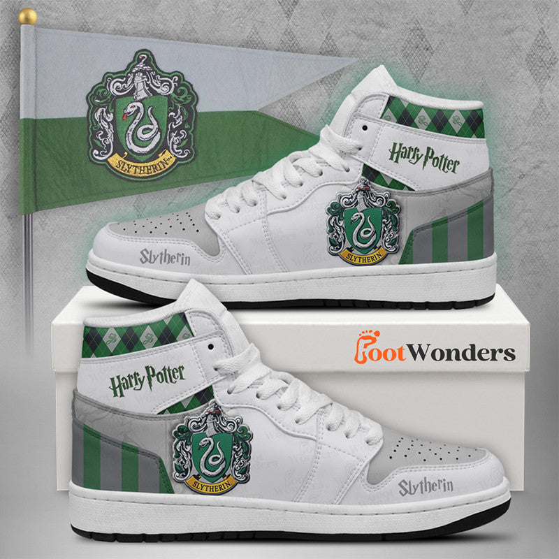 Ideafootwear Slytherin AJ1 High Sneakers Shoes For Men And Women