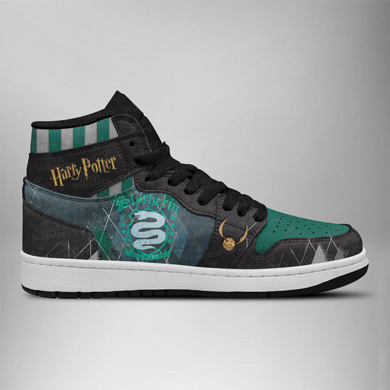 Ideafootwear Slytherin AJ1 High Sneakers Shoes For Men And Women