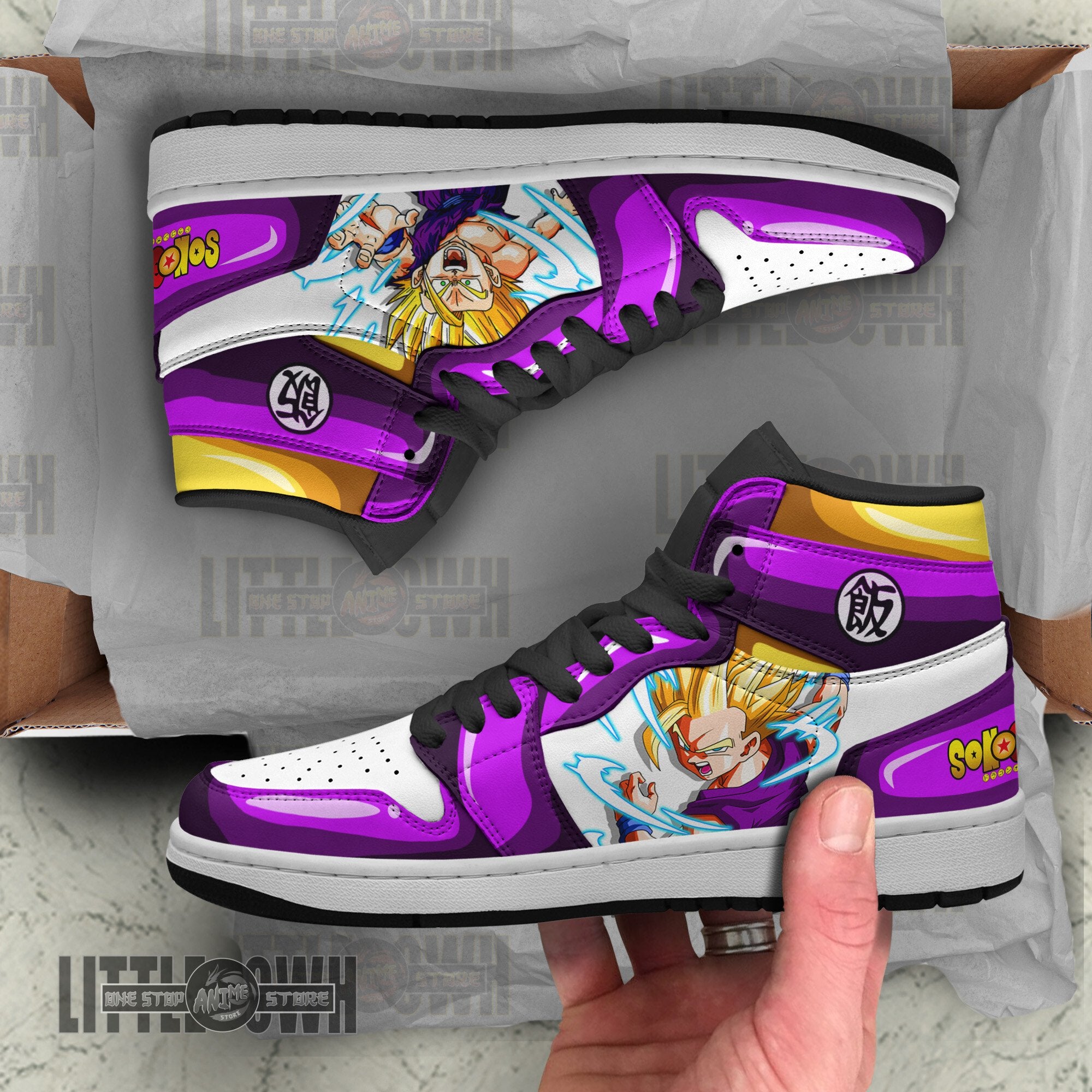 Ideafootwear Son Gohan AJ1 High Sneakers Shoes For Men And Women