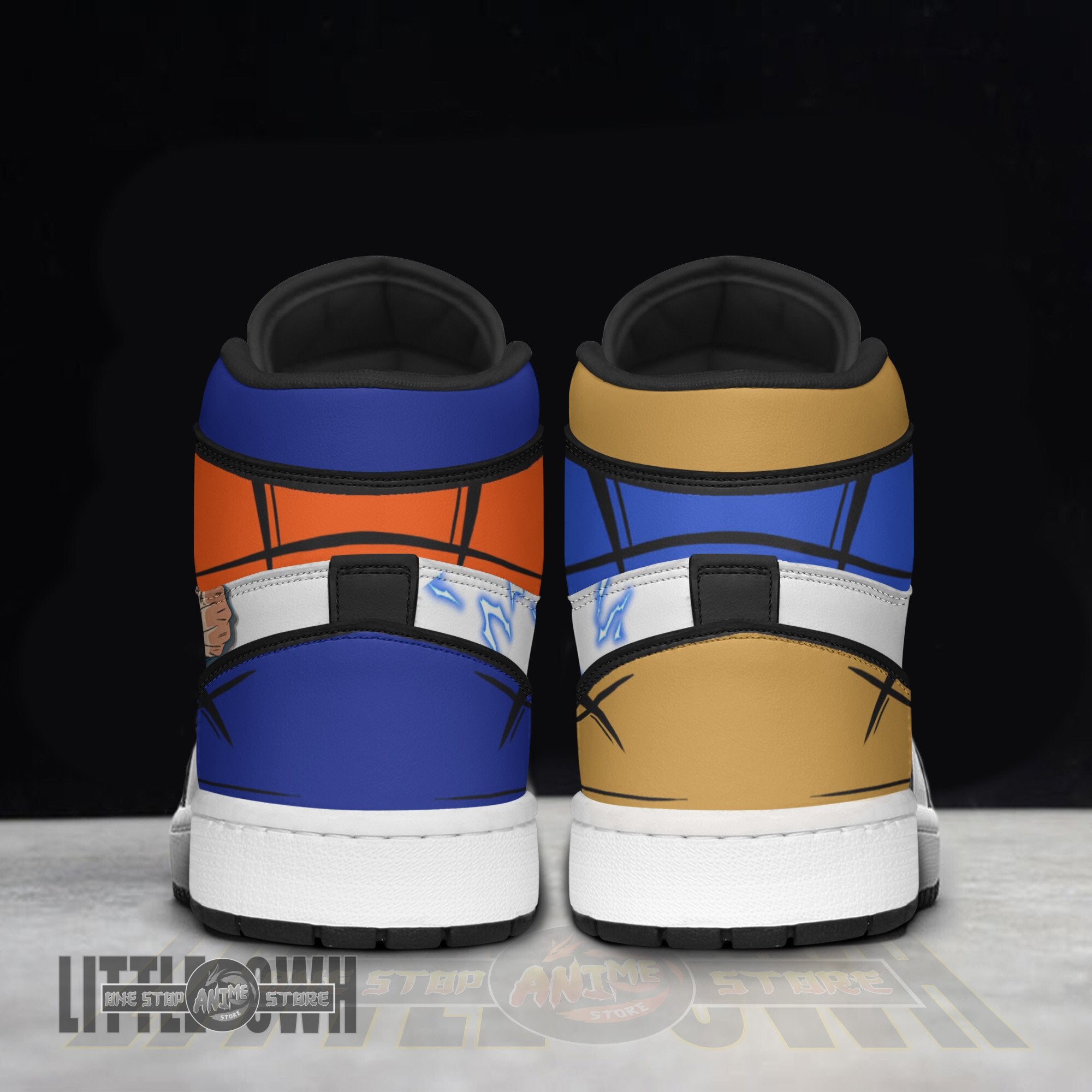 Ideafootwear Son Goku Vegeta AJ1 High Sneakers Shoes For Men And Women