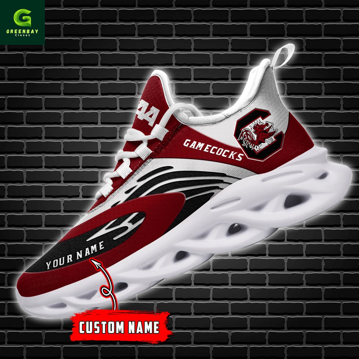 Ideafootwear South Carolina Gamecocks Max Soul Shoes Sneakers For Men And Women