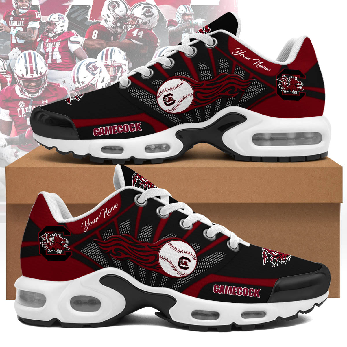 Ideafootwear South Carolina Gamecocks TN Shoes Sneakers For Men And Women