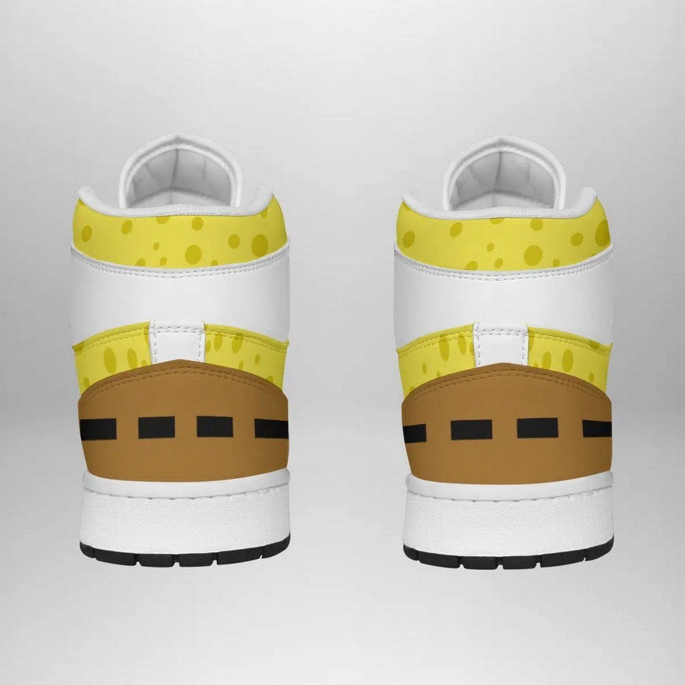 Ideafootwear Spongebob Outfit AJ1 High Sneakers Shoes For Men And Women