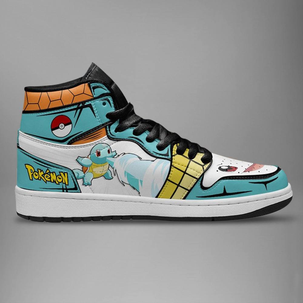 Ideafootwear Squirtle AJ1 High Sneakers Shoes For Men And Women