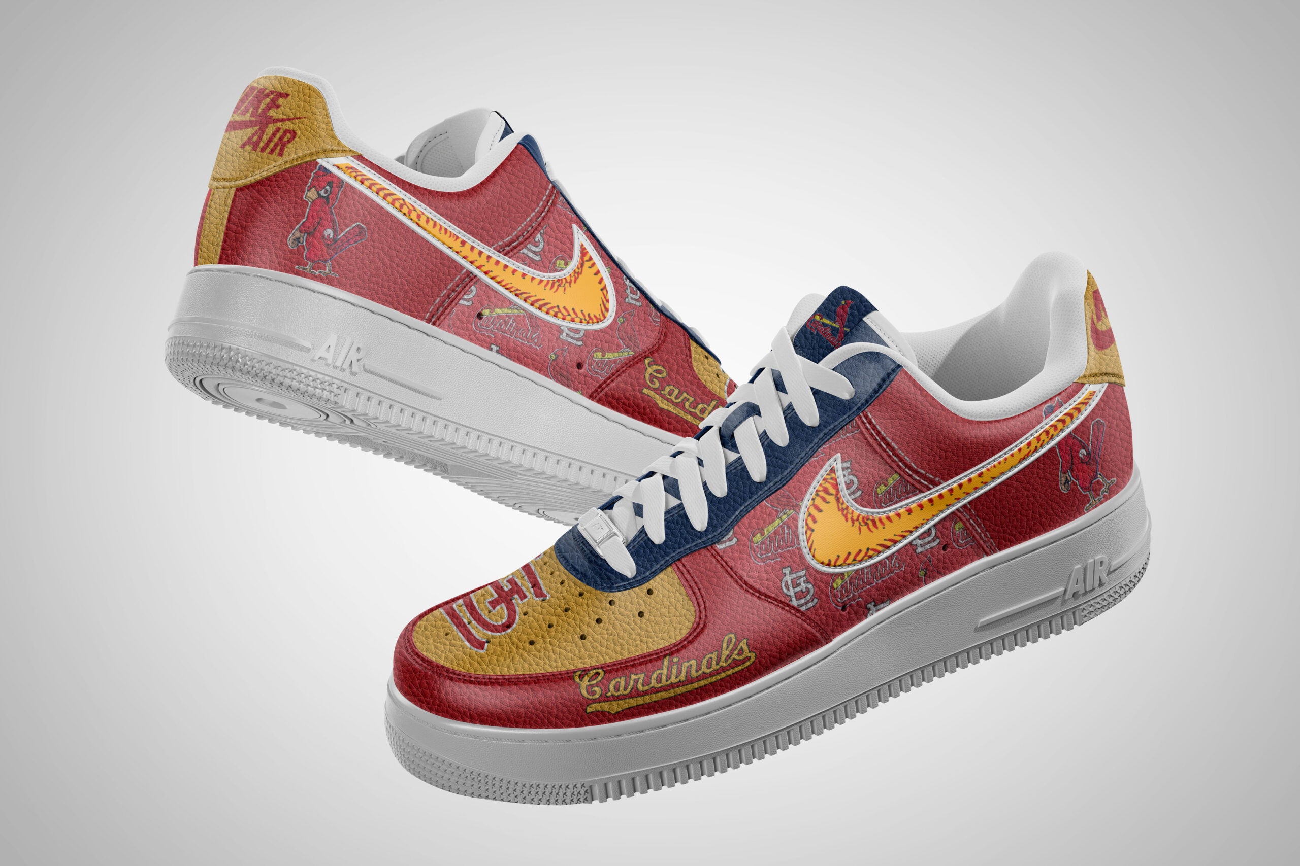 Ideafootwear St. Louis Cardinals Air Low-Top Sneakers Shoes For Men And Women 5