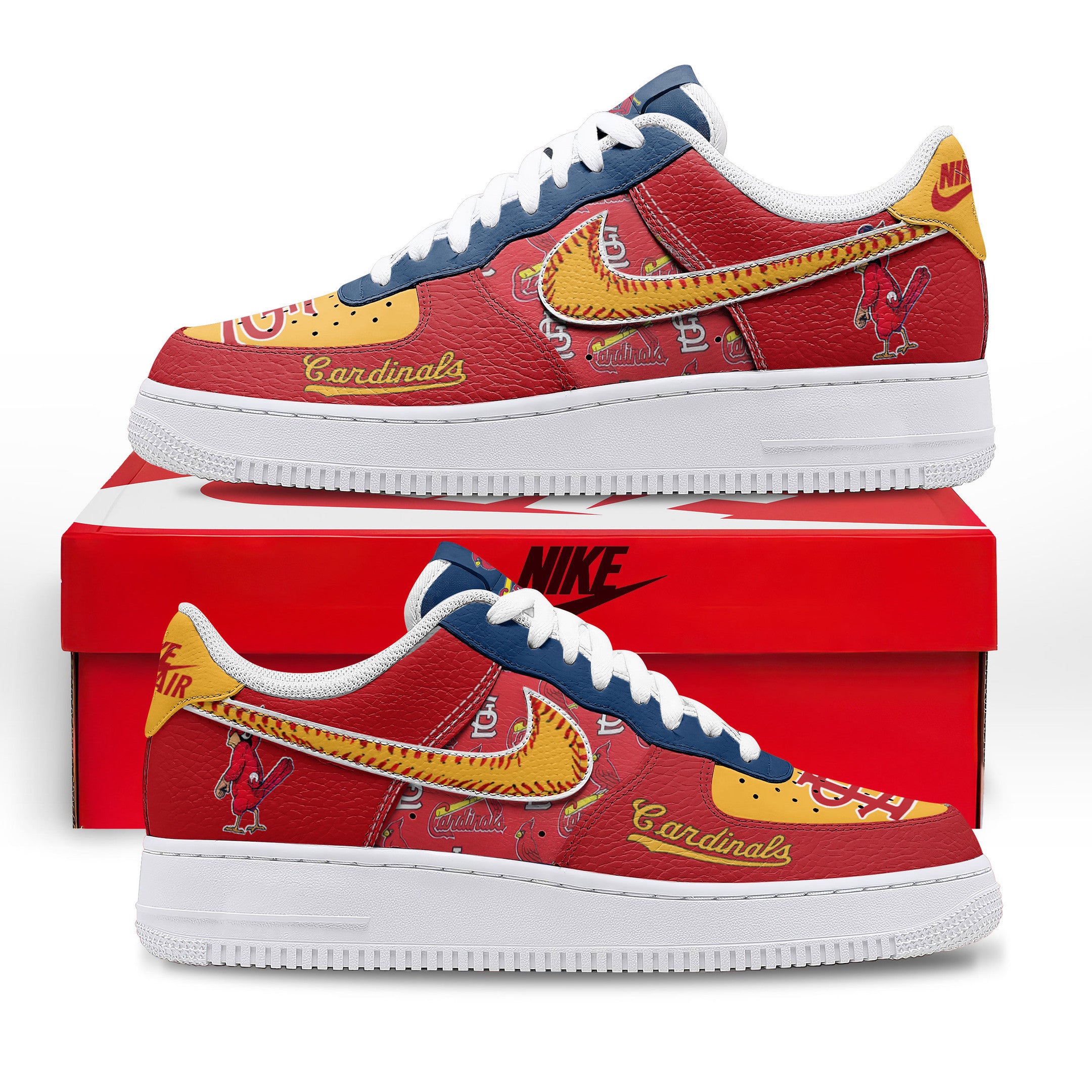Ideafootwear St. Louis Cardinals Air Low-Top Sneakers Shoes For Men And Women 4