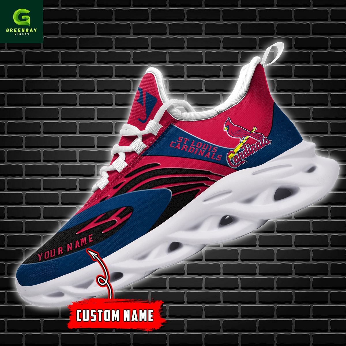 Ideafootwear St Louis Cardinals Max Soul Shoes Sneakers For Men And Women