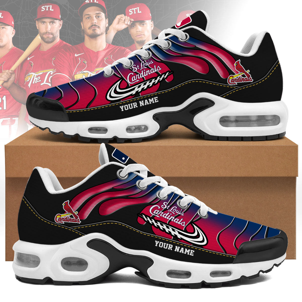 Ideafootwear St. Louis Cardinals TN Shoes Sneakers For Men And Women