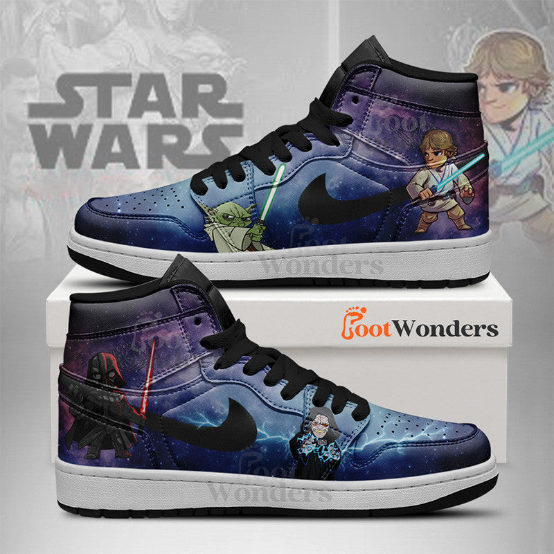 Ideafootwear Star Wars AJ1 High Sneakers Shoes For Men And Women