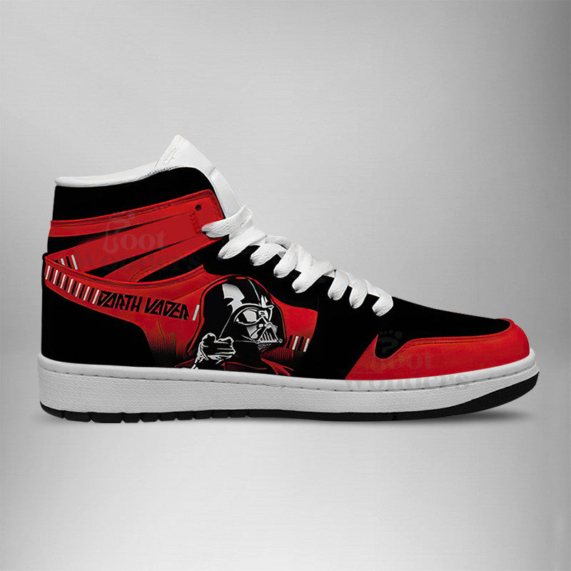 Ideafootwear Star Wars Darth AJ1 High Sneakers Shoes For Men And Women