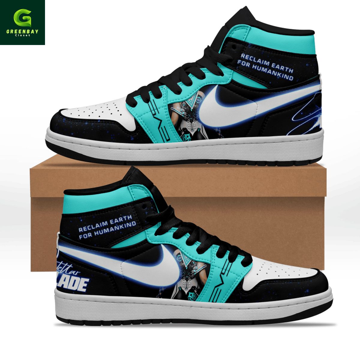 Ideafootwear Stellar Blade AJ1 High Sneakers Shoes For Men And Women