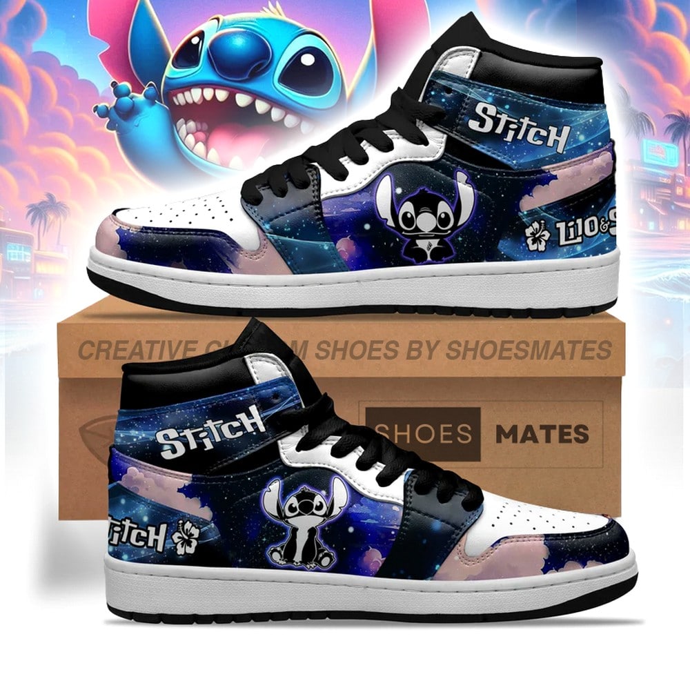 Ideafootwear Stitch AJ1 High Sneakers Shoes For Men And Women