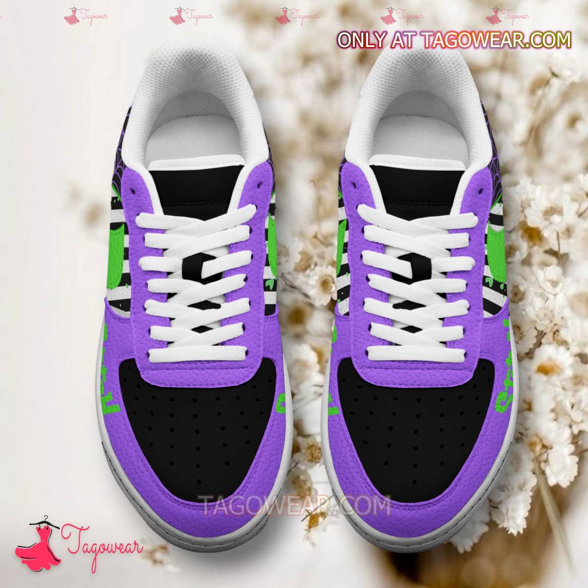 Ideafootwear Stitch Cosplay Beetlejuice Air Low-Top Sneakers Shoes For Men And Women 4
