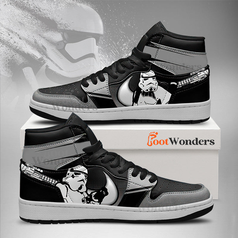 Ideafootwear Stormtrooper Star AJ1 High Sneakers Shoes For Men And Women