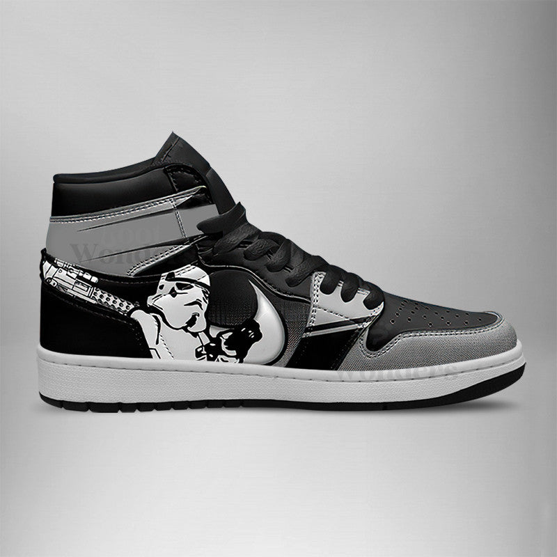 Ideafootwear Stormtrooper Star AJ1 High Sneakers Shoes For Men And Women