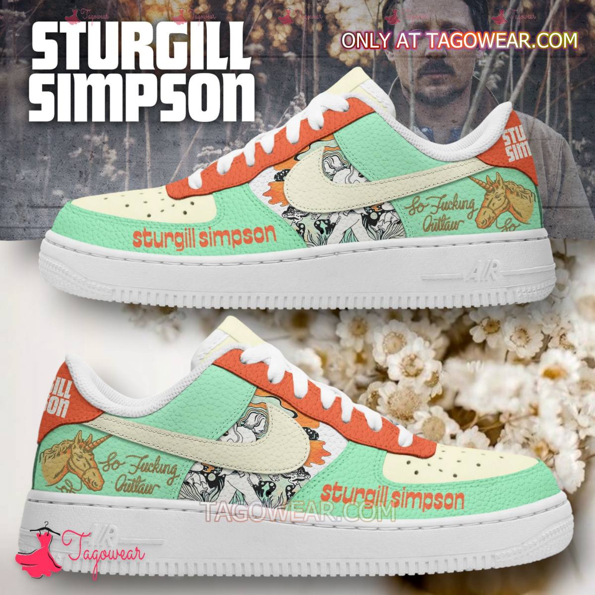Ideafootwear Sturgill Simpson Air Low-Top Sneakers Shoes For Men And Women 1