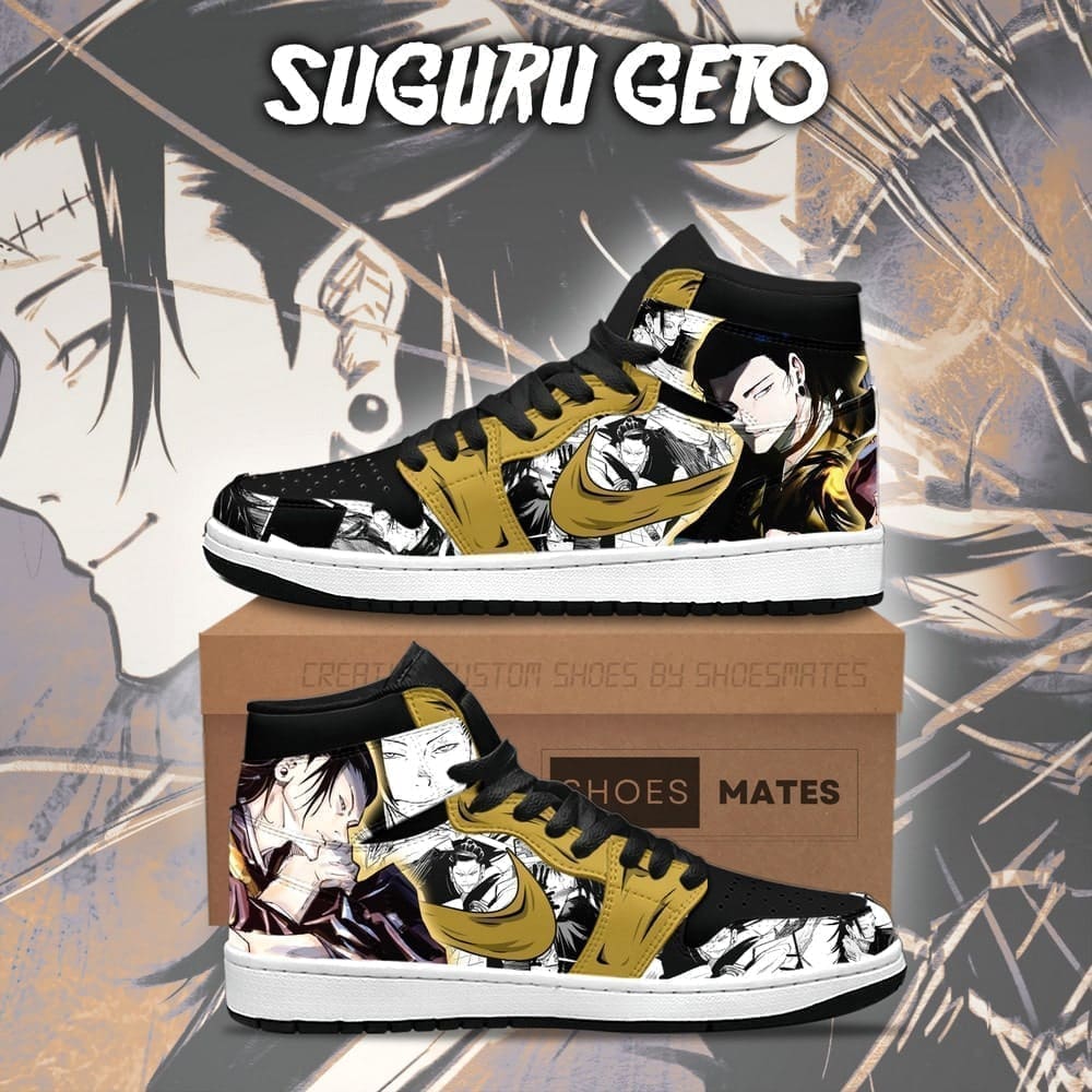 Ideafootwear Suguru Geto AJ1 High Sneakers Shoes For Men And Women