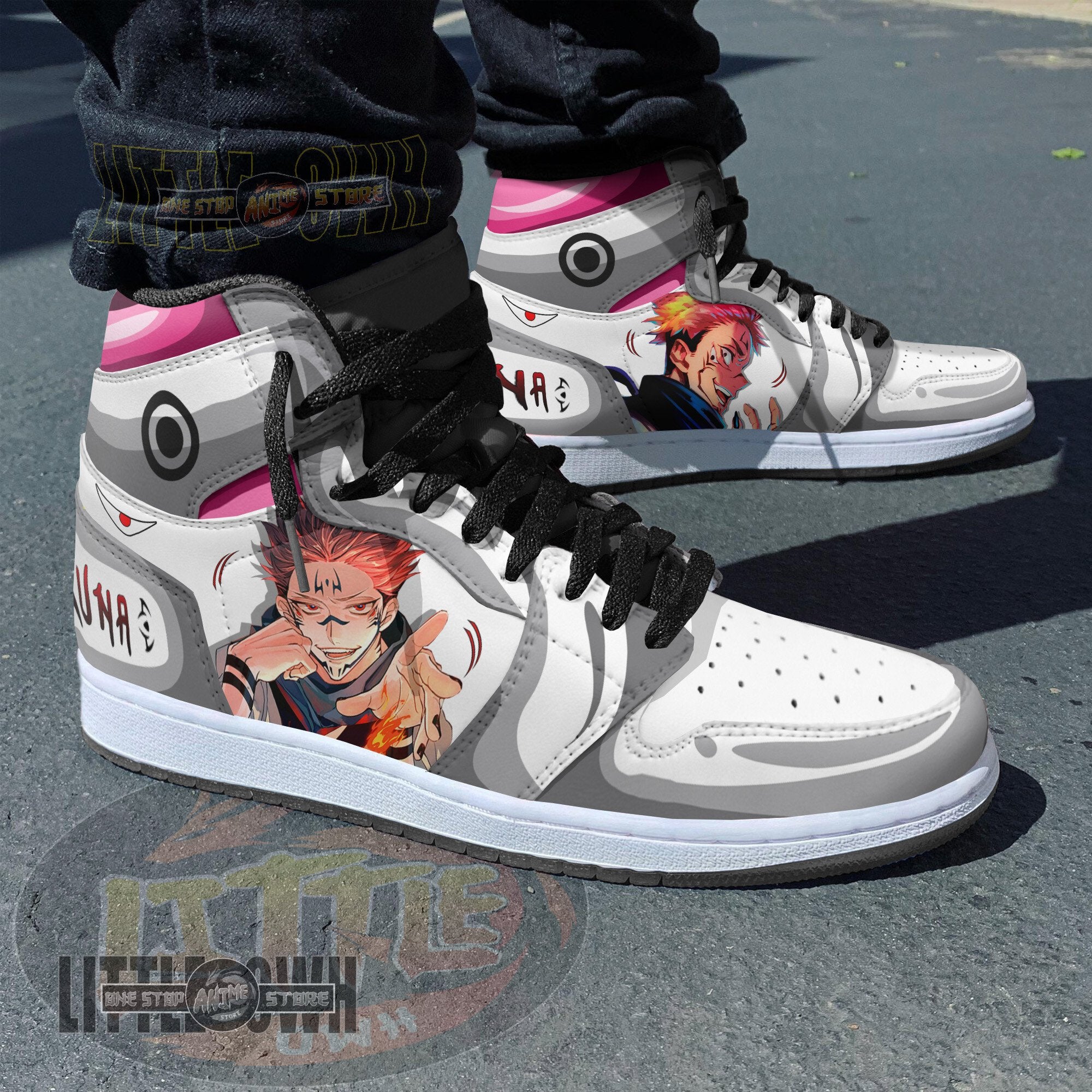 Ideafootwear Sukuna AJ1 High Sneakers Shoes For Men And Women