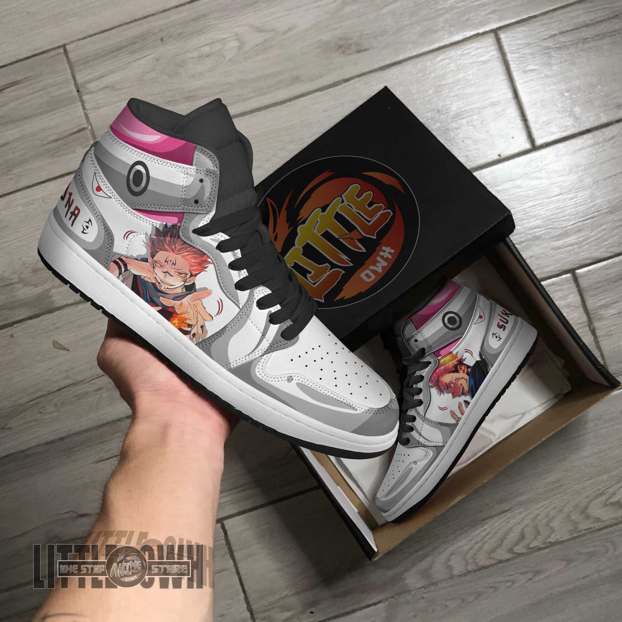 Ideafootwear Sukuna AJ1 High Sneakers Shoes For Men And Women