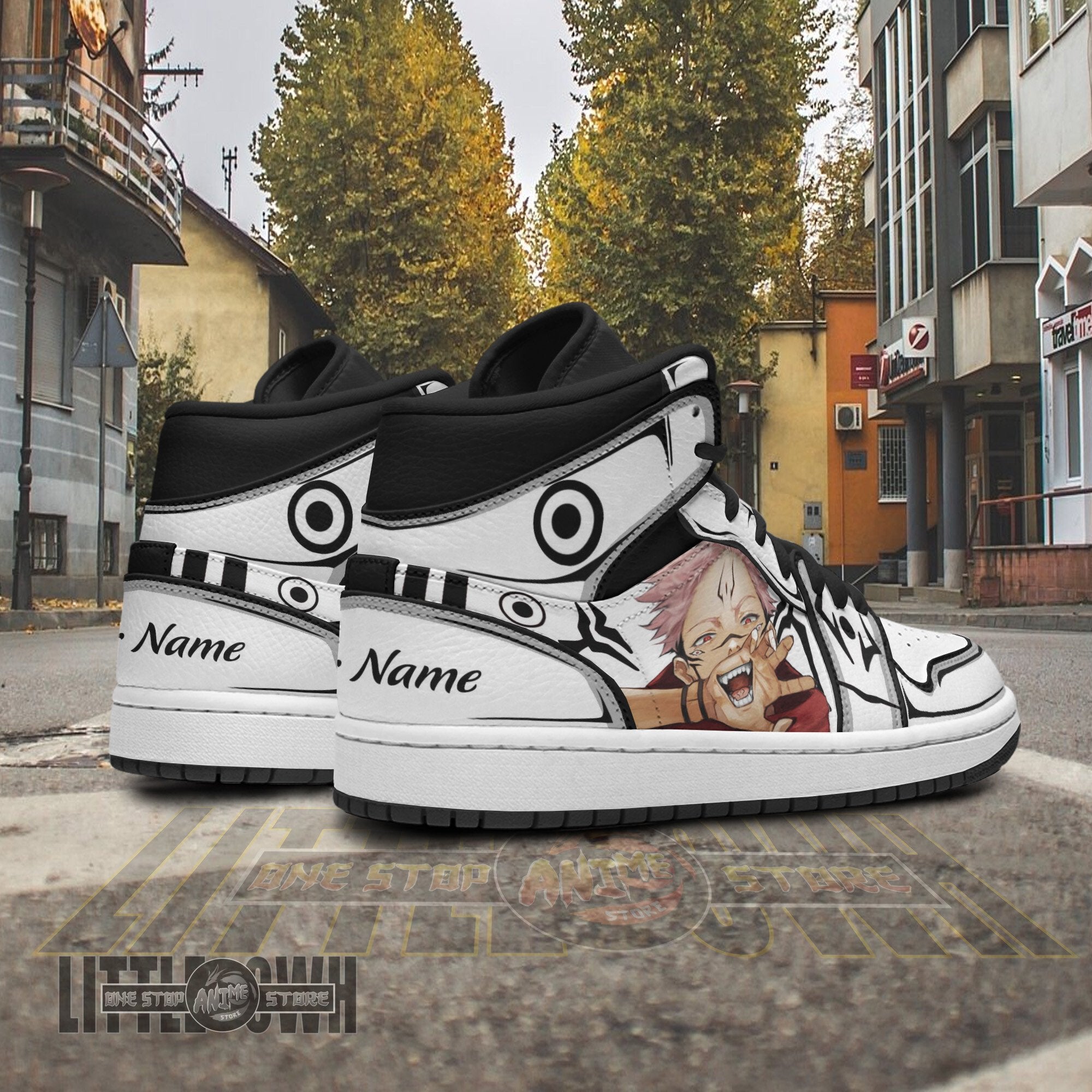 Ideafootwear Sukuna Ryoumen AJ1 High Sneakers Shoes For Men And Women