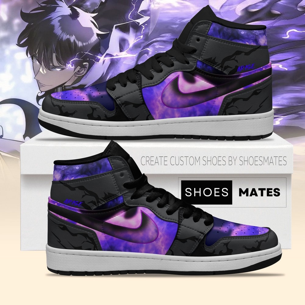 Ideafootwear Sung Jinwoo Solo Leveling Version 2 AJ1 High Sneakers Shoes For Men And Women