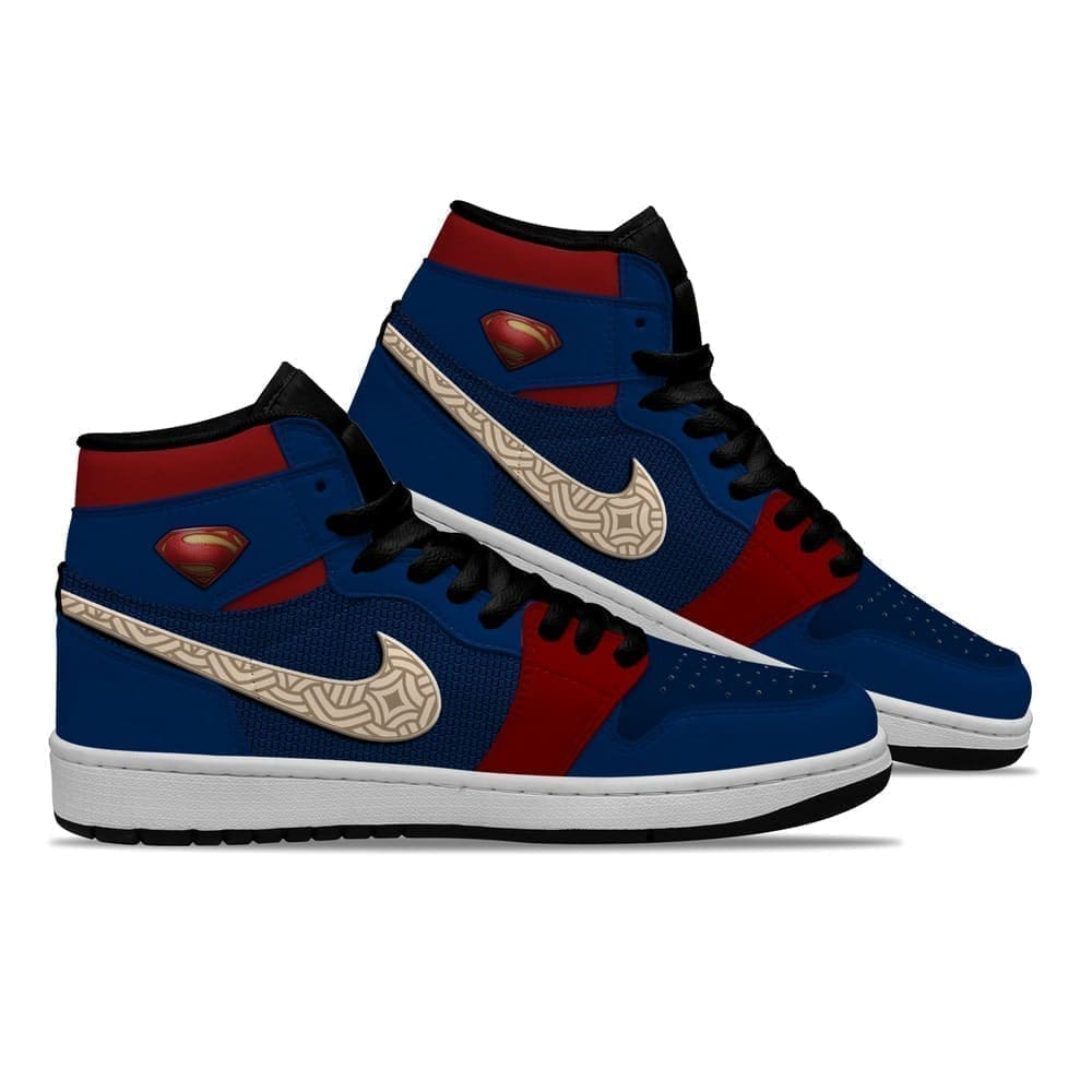 Ideafootwear Superman AJ1 High Sneakers Shoes For Men And Women