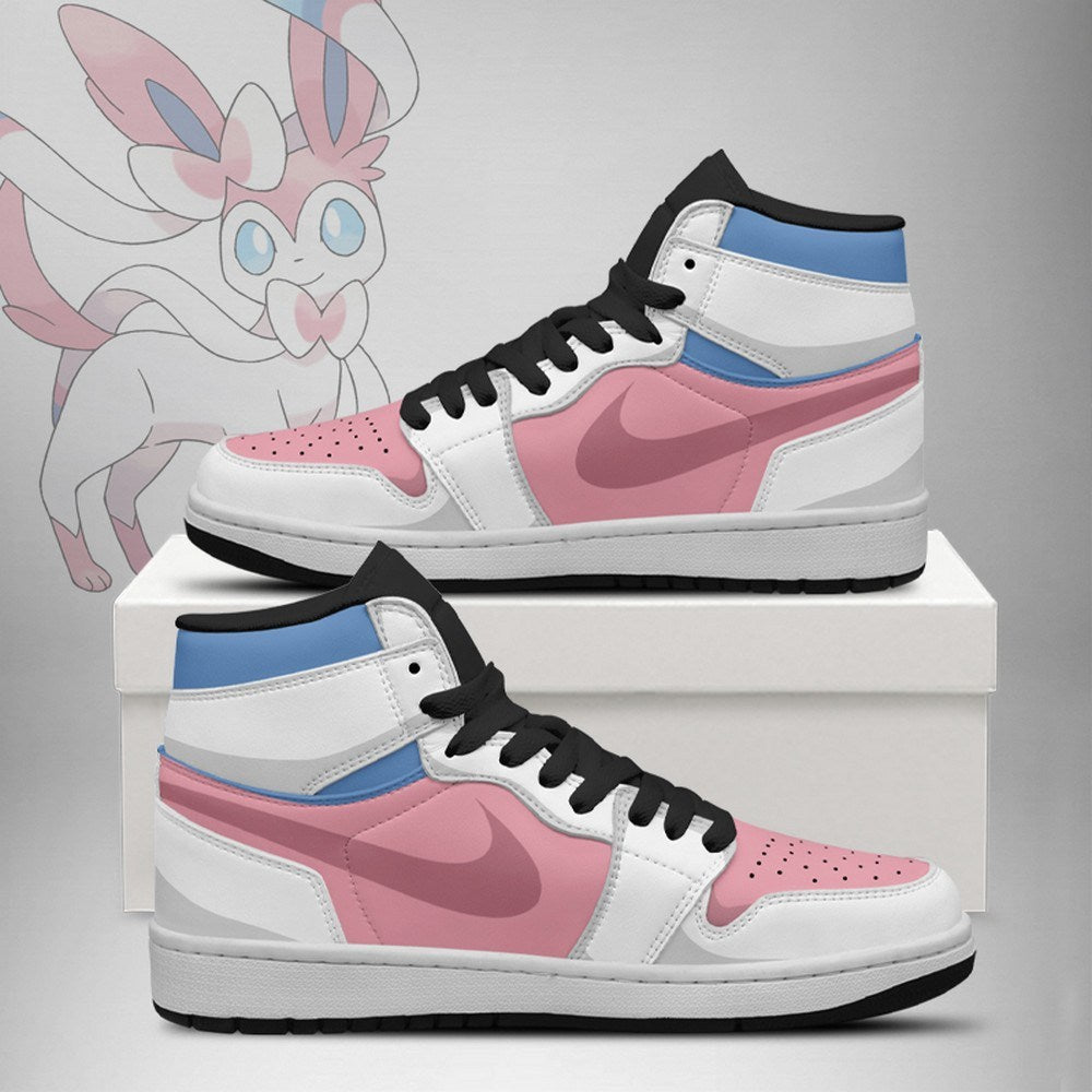 Ideafootwear Sylveon AJ1 High Sneakers Shoes For Men And Women