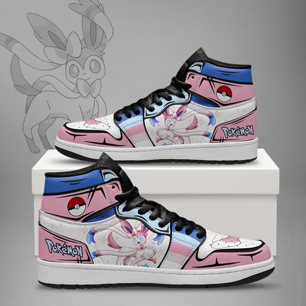 Ideafootwear Sylveon AJ1 High Sneakers Shoes For Men And Women
