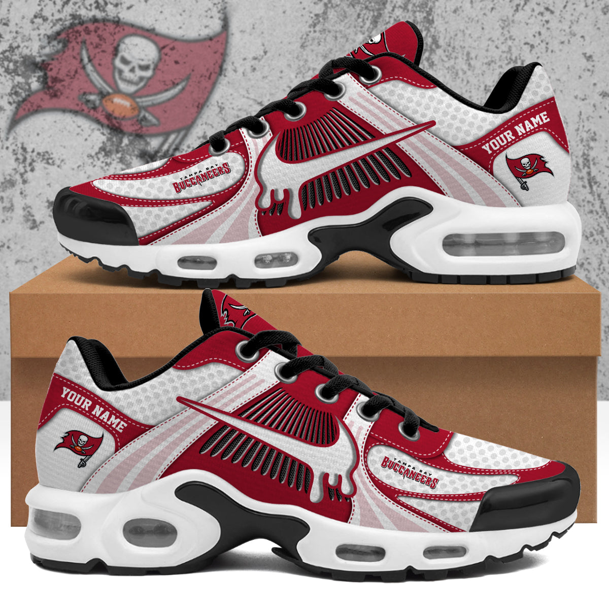 Ideafootwear Tampa Bay Buccaneers TN Shoes Sneakers For Men And Women