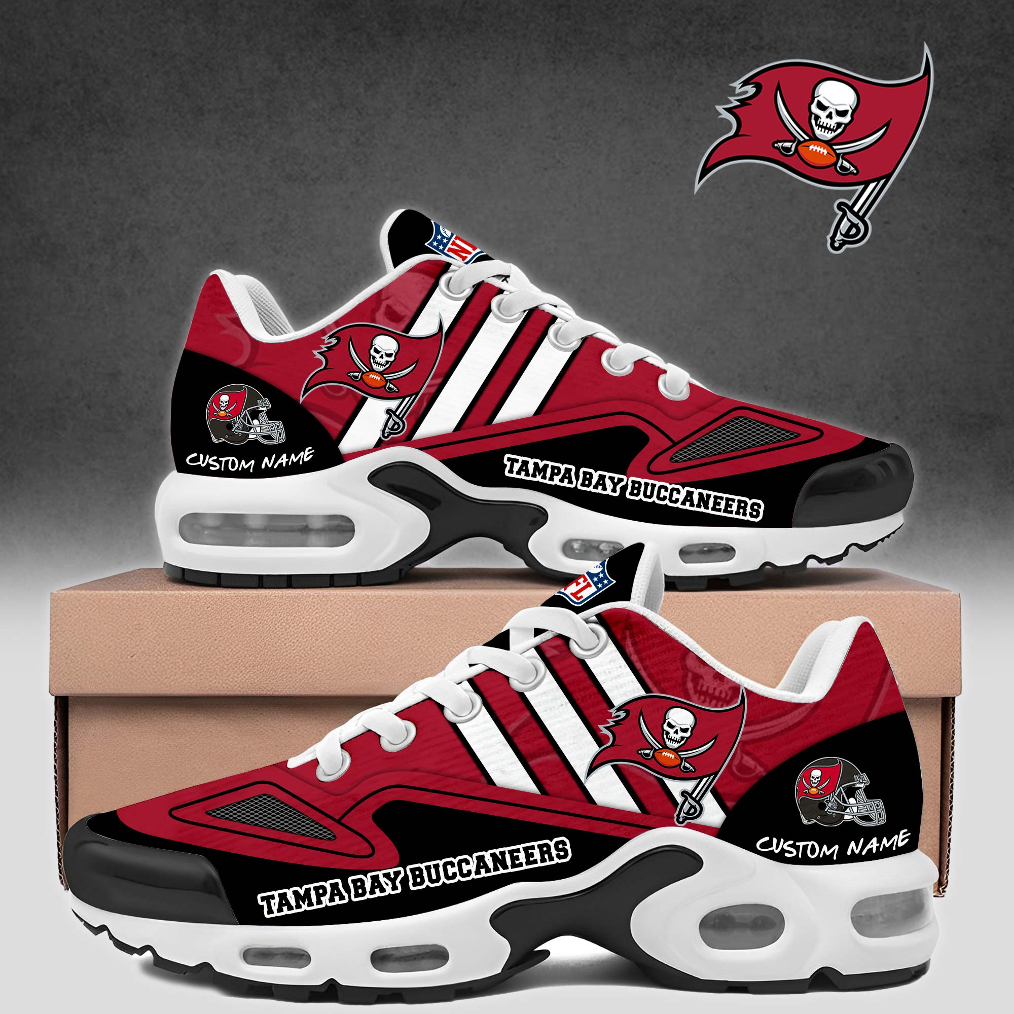 Ideafootwear Tampa Bay Buccaneers TN Shoes Sneakers For Men And Women