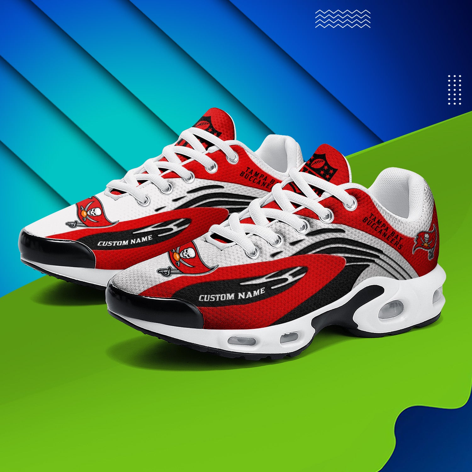 Ideafootwear Tampa Bay Buccaneers TN Shoes Sneakers For Men And Women