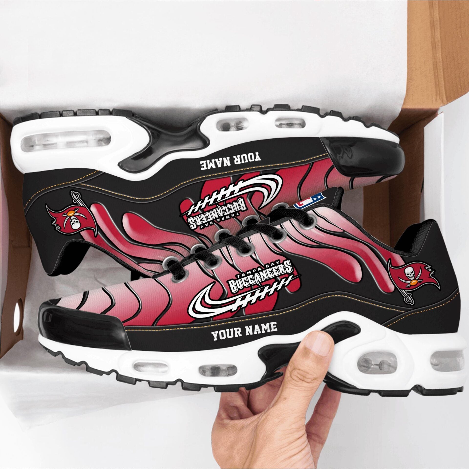 Ideafootwear Tampa Bay Buccaneers TN Shoes Sneakers For Men And Women