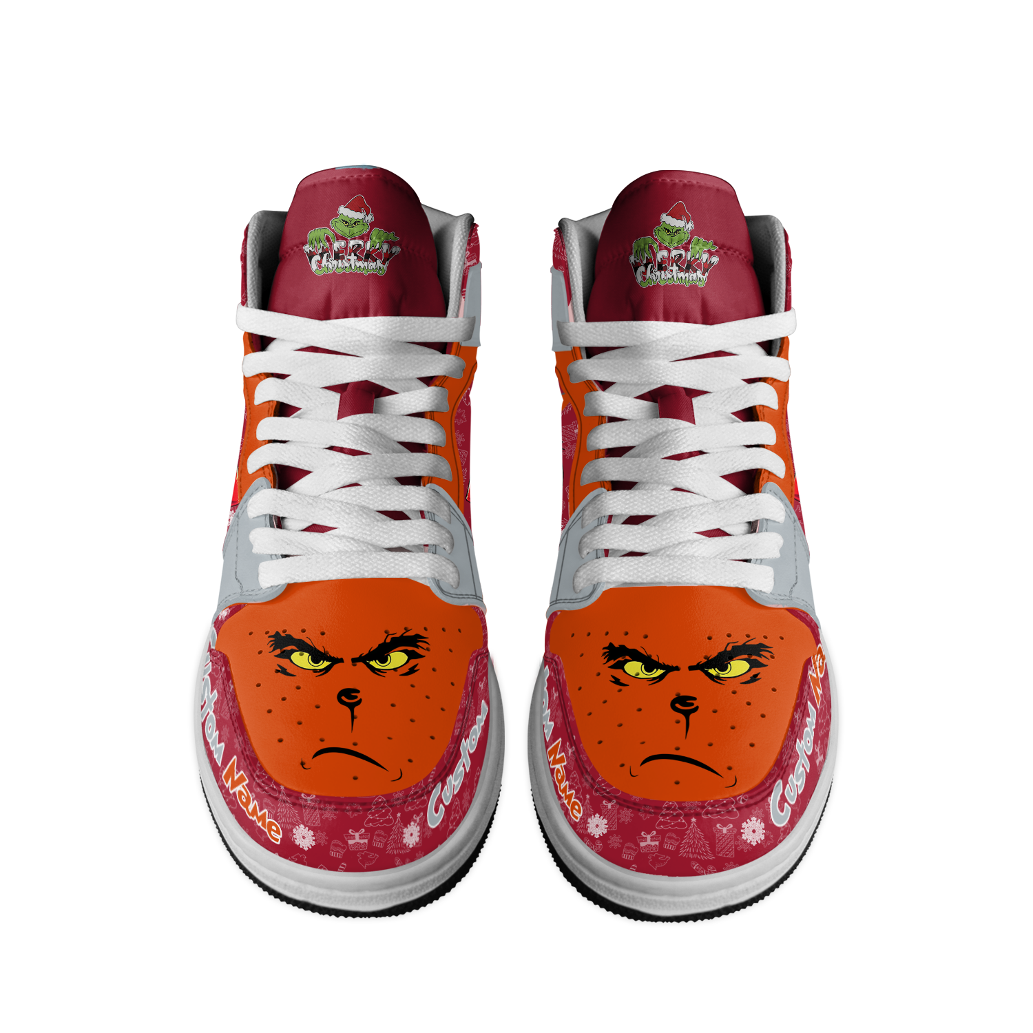 Ideafootwear Tampa Bay Buccaneers x The Grinch x Christmas AJ1 High Sneakers Shoes For Men And Women