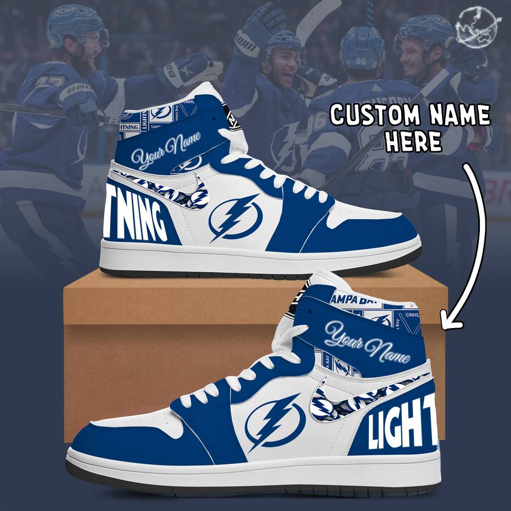 Ideafootwear Tampa Bay Lightning AJ1 High Sneakers Shoes For Men And Women