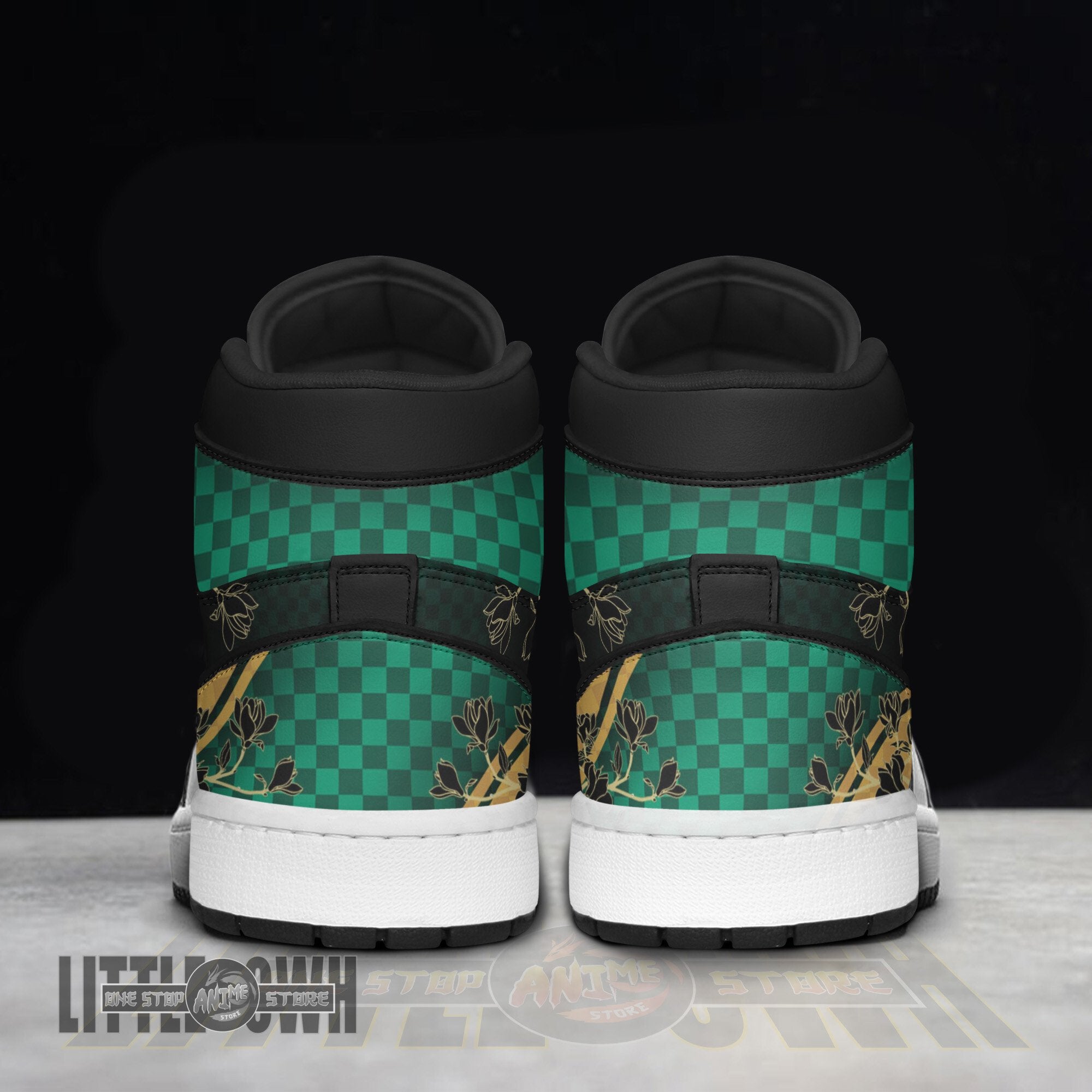 Ideafootwear Tanjiro Kamado AJ1 High Sneakers Shoes For Men And Women